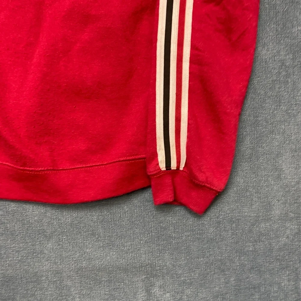 True Religion Hoodie Mens Large Red Fleece Lined Full Zip Graphic Print Winter